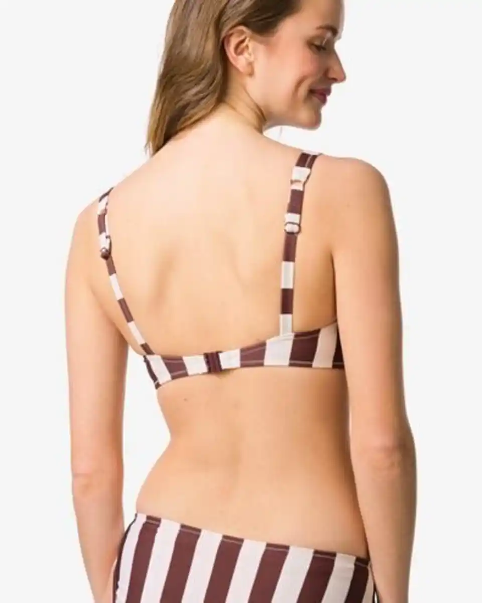 Bild 4 von Damen-Bikinioberteil Anette mit Blockstreifen braun