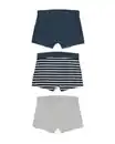 Bild 2 von Kinder-Boxershorts, gestreift – 3 Stück grau