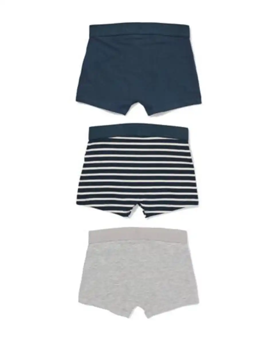 Bild 2 von Kinder-Boxershorts, gestreift – 3 Stück grau
