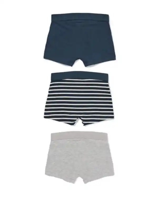 Bild 2 von Kinder-Boxershorts, gestreift – 3 Stück grau
