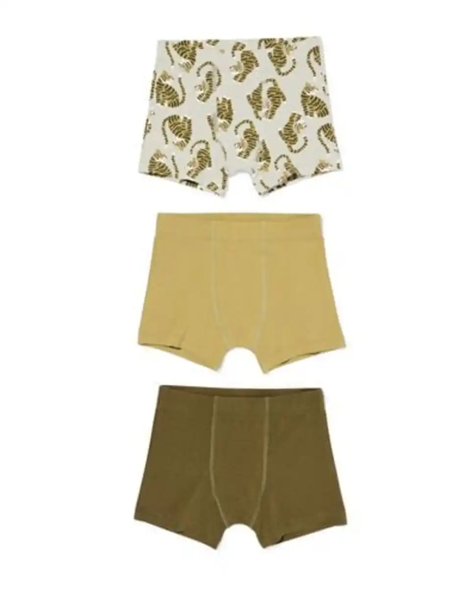Bild 1 von Kinder-Boxershorts – 3 Stück olivgrün