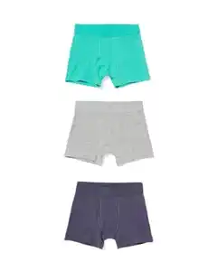 Kinder-Boxershorts, unifarben – 3 Stück grün