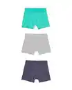 Bild 1 von Kinder-Boxershorts, unifarben – 3 Stück grün