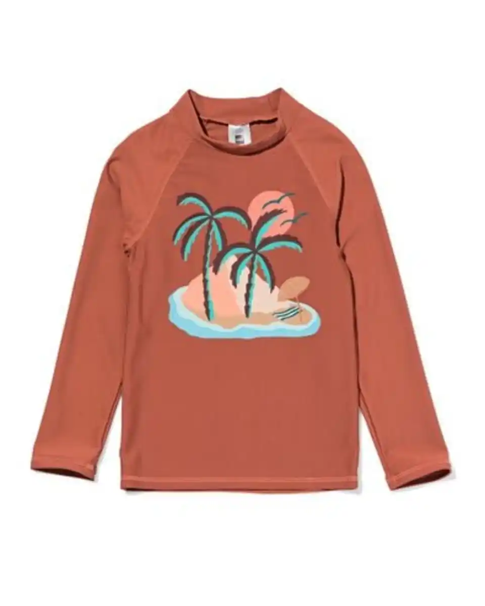 Bild 1 von Kinder-Schwimmshirt LSF 40+, Palmen braun