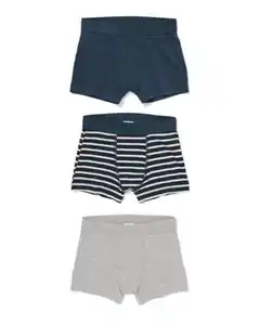 Kinder-Boxershorts, gestreift – 3 Stück grau