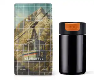 Kaffee-Geschenkset “Campingluft” – 1 x 350 g Espresso Ganze Bohne und Kambukka Becher