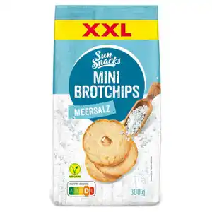SUNSNACKS Mini Brotchips XXL 300 g, Meersalz