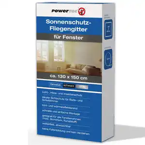 Powertec Insect Sonnenschutz-Fliegengitter für Fenster