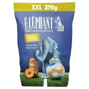 ELEPHANT Pretzels XXL 270 g, Honig-Senf-Zwiebel
