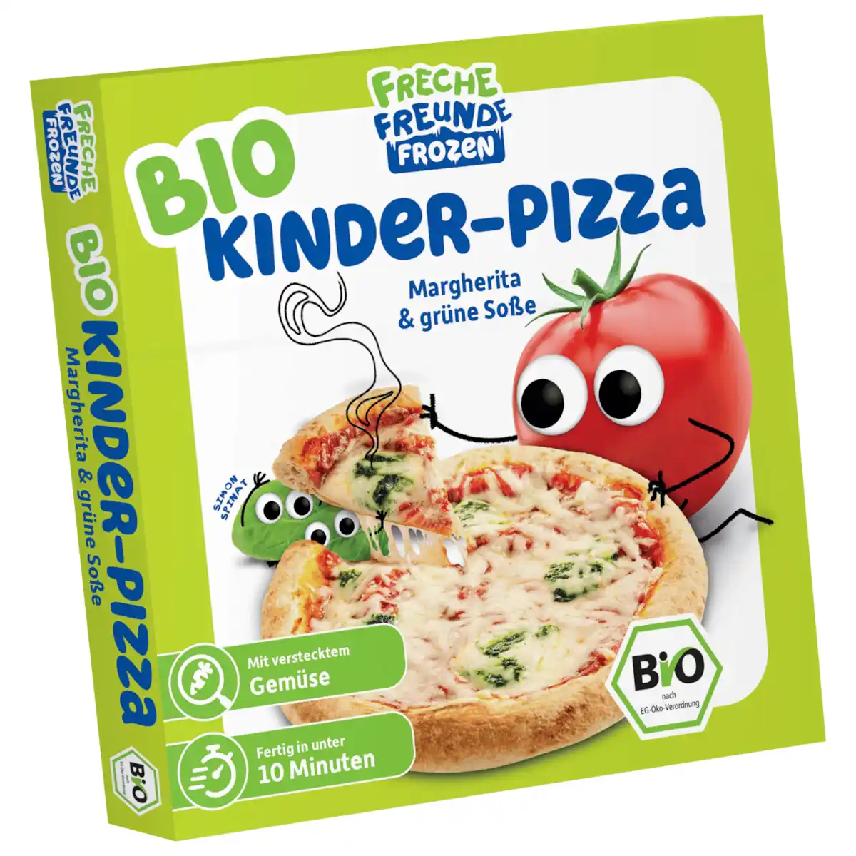 Bild 1 von Freche Freunde Frozen Bio Kinder-Pizza Margherita & grüne Soße 220g
