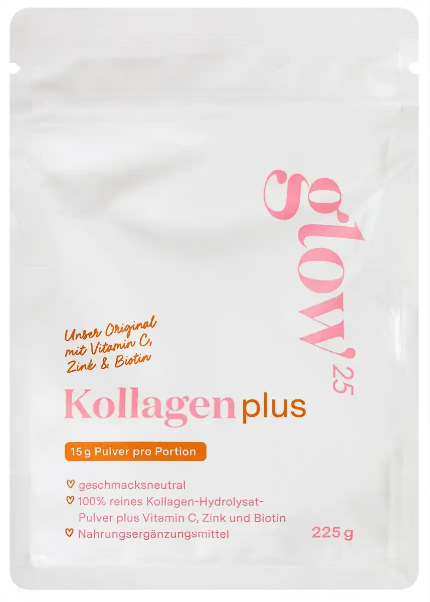 Bild 1 von GLOW25 Kollagenpulver Plus, 225-g-Beutel