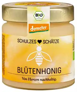 SCHULZES SCHÄTZE Demeter Blütenhonig, 250-g-Glas