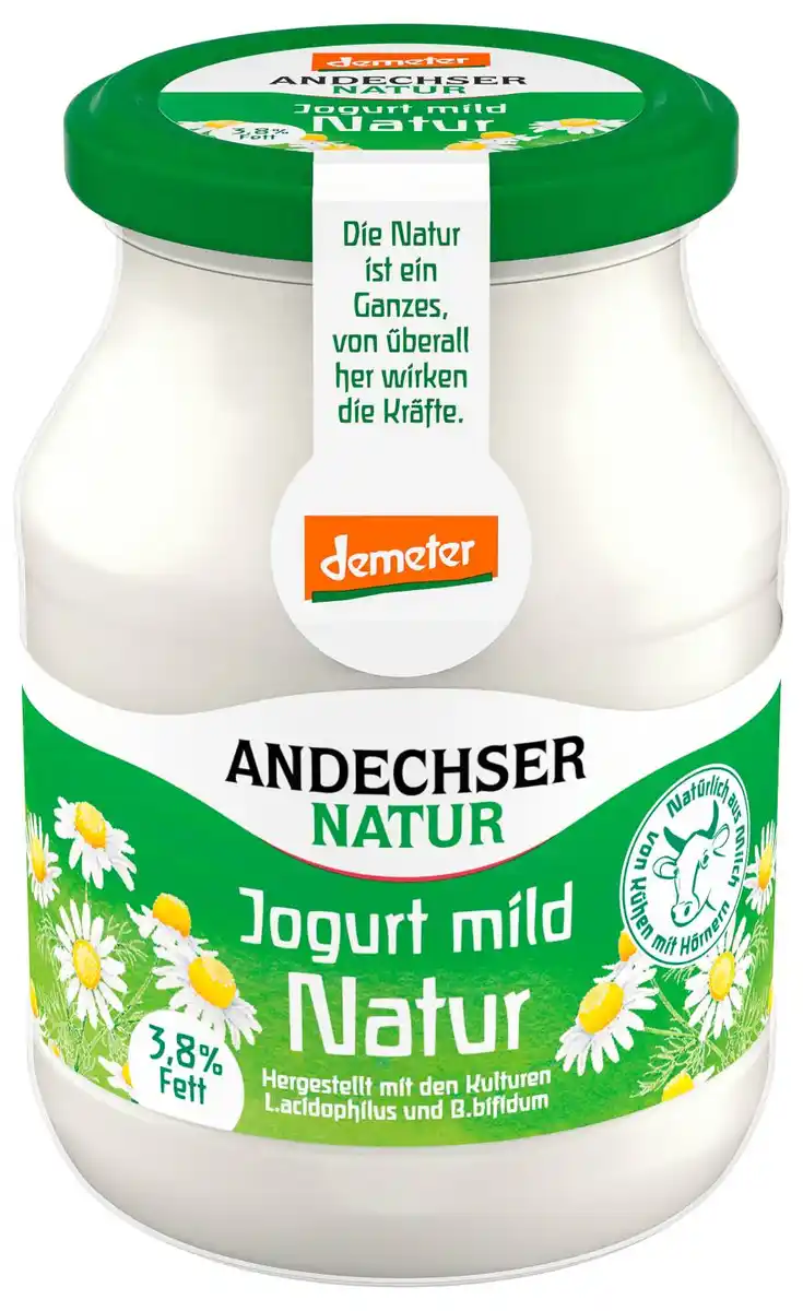 Bild 1 von ANDECHSER NATUR Demeter Joghurt mild, 500-g-Glas
