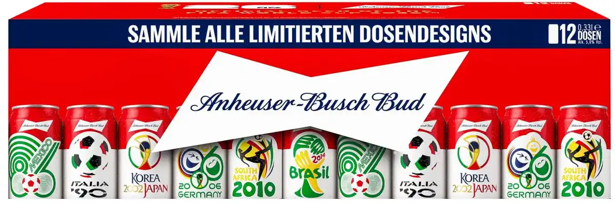 Bild 1 von ANHEUSER-BUSCH Bud Lagerbier, Packg. 12 x 0,33-l-Dose