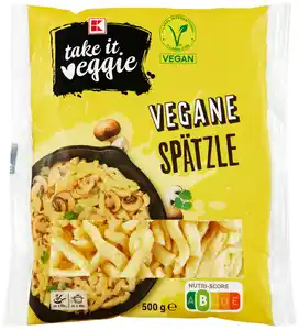 K-TAKE IT VEGGIE Vegane Spätzle oder Schupfnudeln, 500-g-Packg.