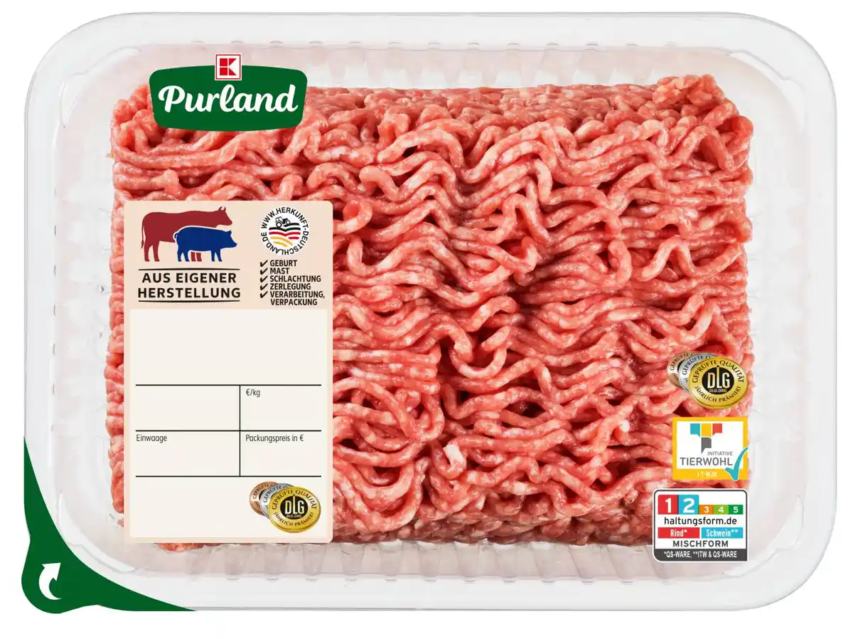 Bild 1 von K-PURLAND Hackfleisch gemischt, 500-g-Packg.