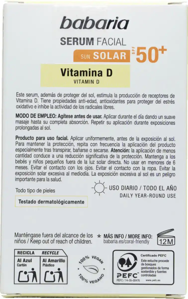 Bild 4 von babaria Sunlovers Vitamin D Gesichtsserum LSF 50+, 30 ml