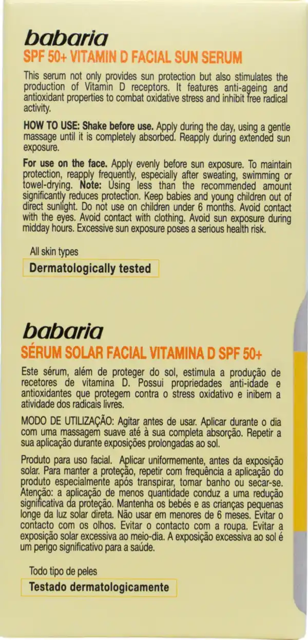Bild 3 von babaria Sunlovers Vitamin D Gesichtsserum LSF 50+, 30 ml