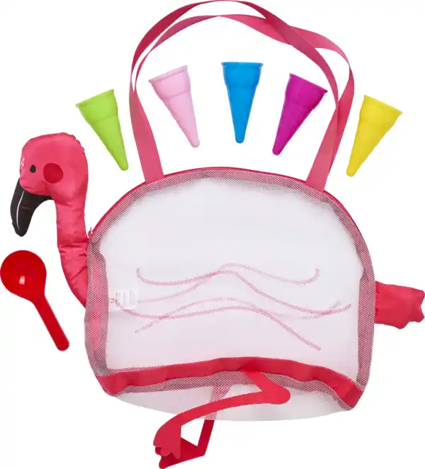 Bild 2 von IDEENWELT Sandspielzeugtasche Flamingo