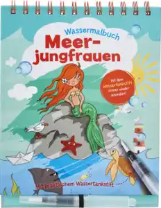 IDEENWELT Wassermalbuch Meerjungfrauen