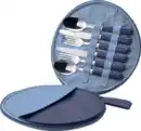 Bild 2 von IDEENWELT Picknick-Set mit Besteck und Teller für 2 blau