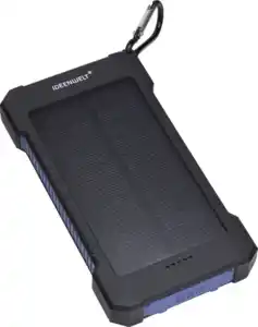 IDEENWELT Solar-Powerbank blau