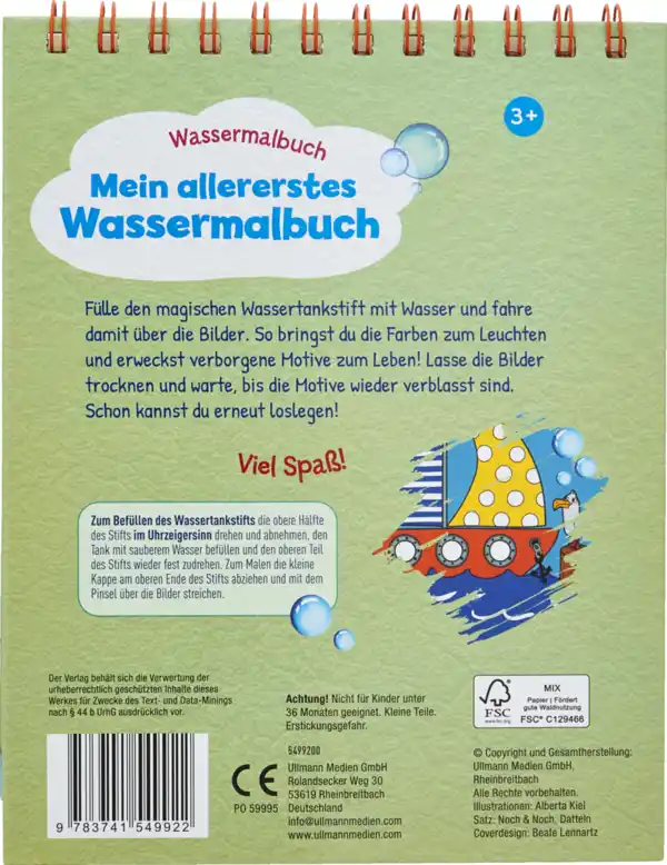 Bild 2 von IDEENWELT Wassermalbuch Mein allererstes Wassermalbuch
