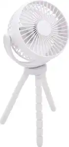 IDEENWELT Akku-Ventilator weiß