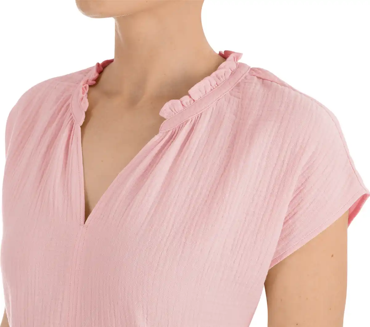 Bild 2 von IDEENWELT Musselin-Kleid rosa Gr. L