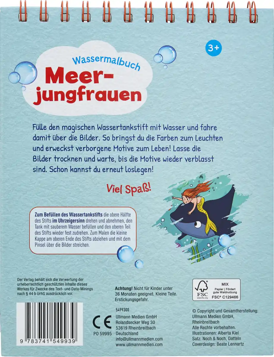 Bild 2 von IDEENWELT Wassermalbuch Meerjungfrauen