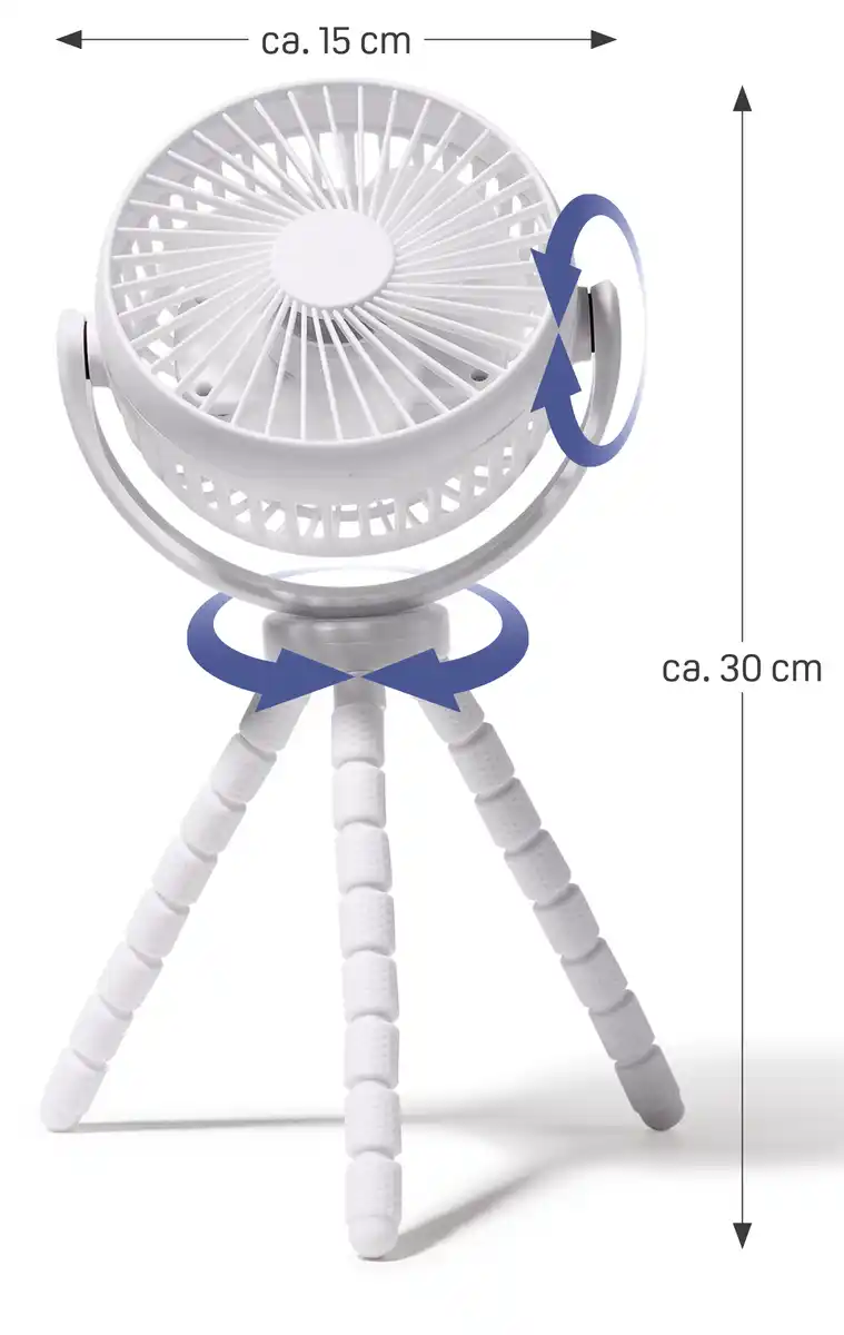 Bild 4 von IDEENWELT Akku-Ventilator weiß