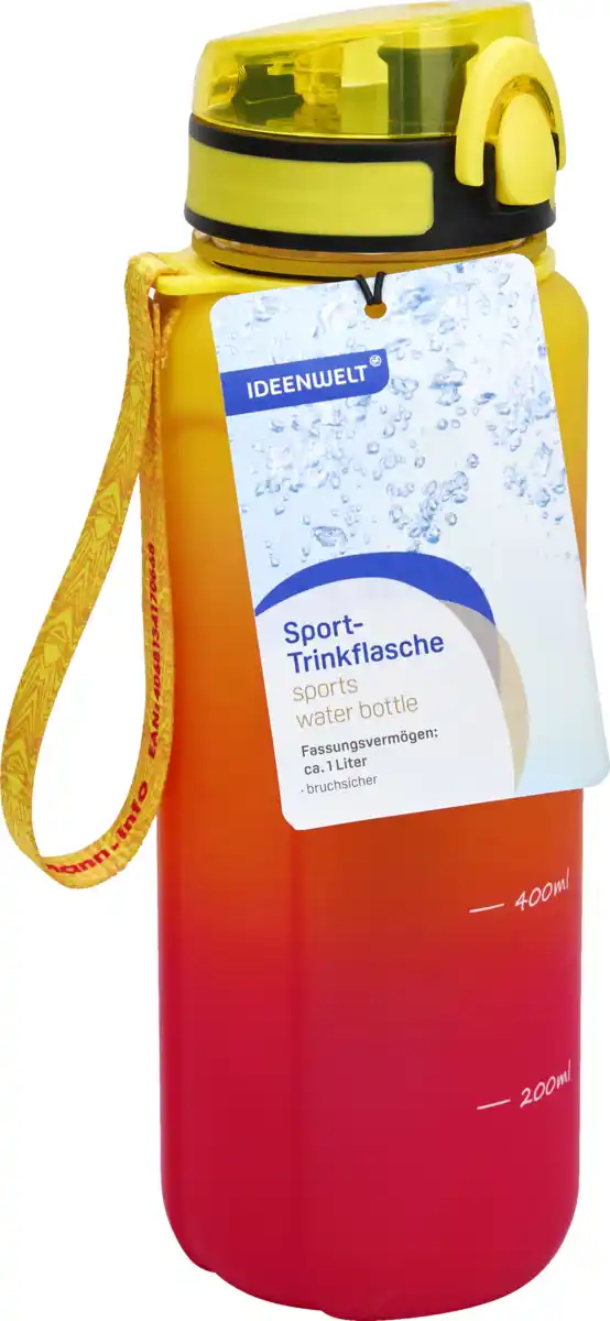 Bild 1 von IDEENWELT Sporttrinkflasche gelb/rot