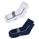 Bild 1 von CRANE Damen und Herren Socken, 2er-Pack, Ankle, Marine/Weiß, 35/38