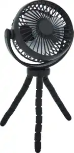 IDEENWELT Akku-Ventilator schwarz