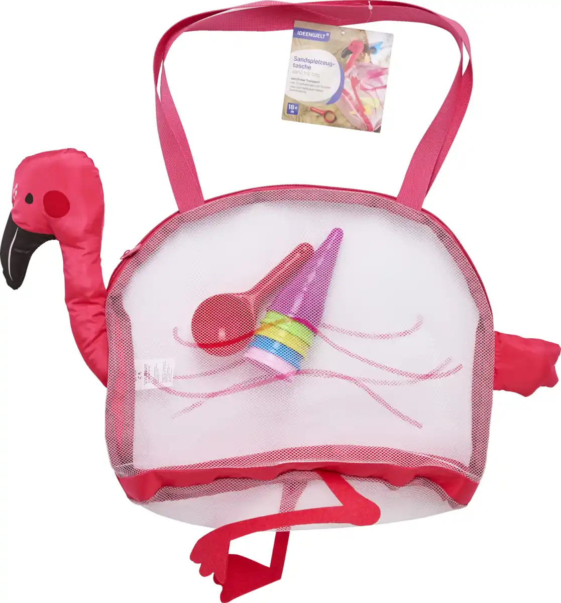 Bild 1 von IDEENWELT Sandspielzeugtasche Flamingo