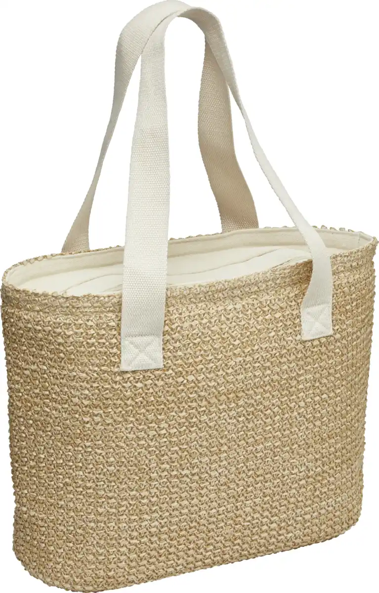 Bild 1 von IDEENWELT Stroh-Kühltasche beige