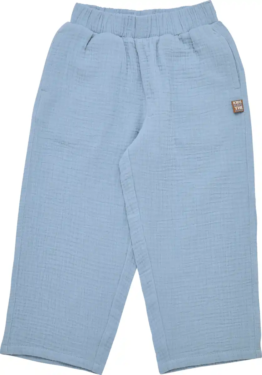 Bild 1 von IDEENWELT Kinder-Musselin-Hose hellblau Gr. 110/116