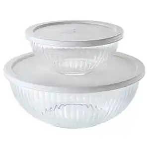 CROFTON Getönte Glasschalen 2er Set, Klar