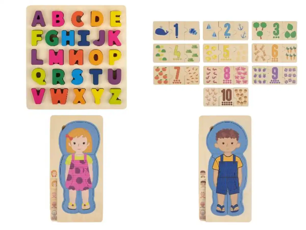 Bild 3 von LUPILU® Buchstaben-Steckspiel / Zahlen-Puzzle / Körper-Puzzle