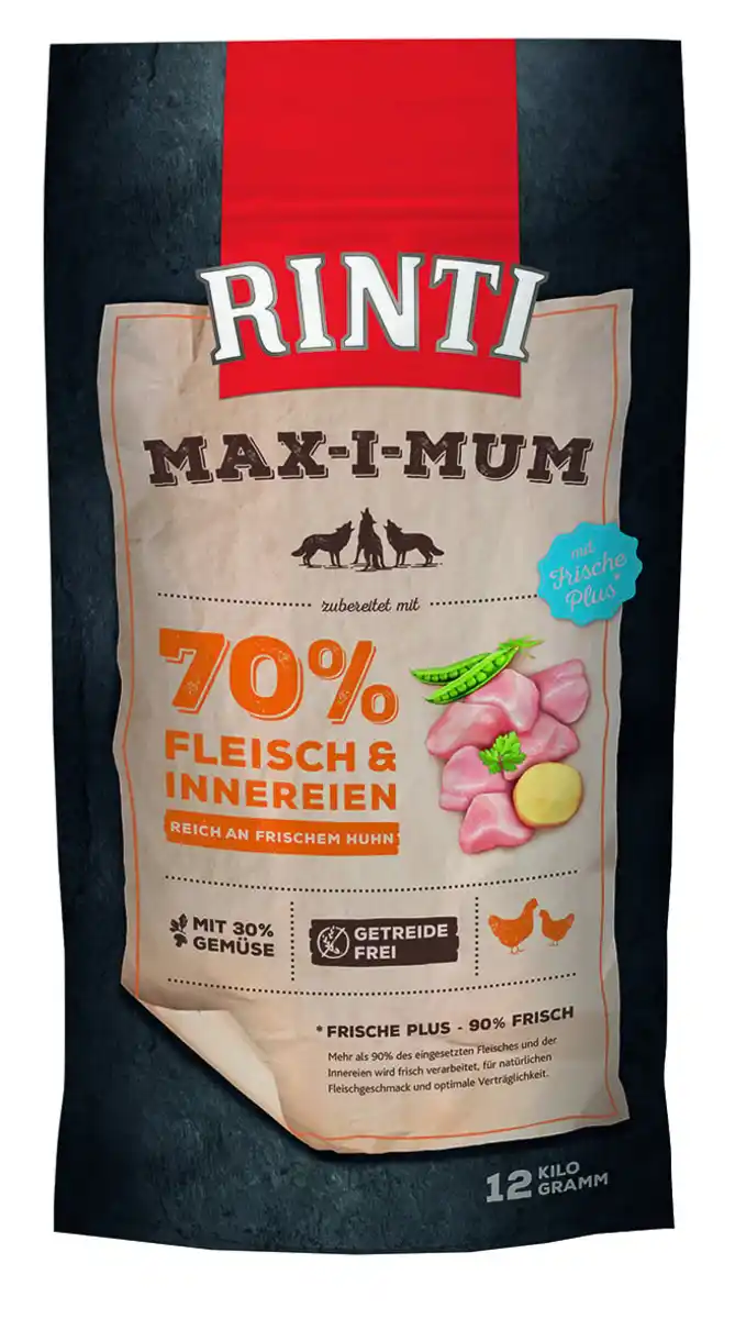 Bild 1 von Rinti Max-i-Mum Hundetrockenfutter Adult 12 kg Fleisch & Innerein