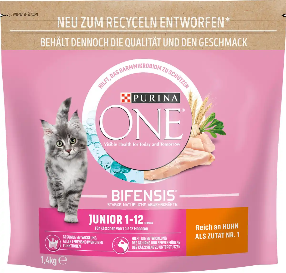 Bild 1 von Purina One Katzenfutter Junior reich an Huhn 1,4 kg
