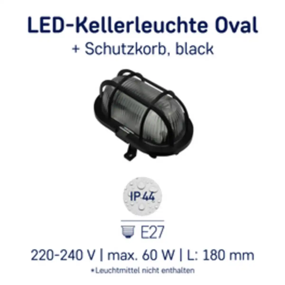 Bild 2 von MÜLLER LICHT Wand-/Deckenleuchte, 15 W, mit Schutzkorb