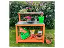 Bild 1 von HABAU Gartentisch mit verzinkter Arbeitsfläche, Spalier und Ablageflächen