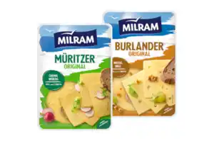 Milram Käsescheiben oder Reibekäse