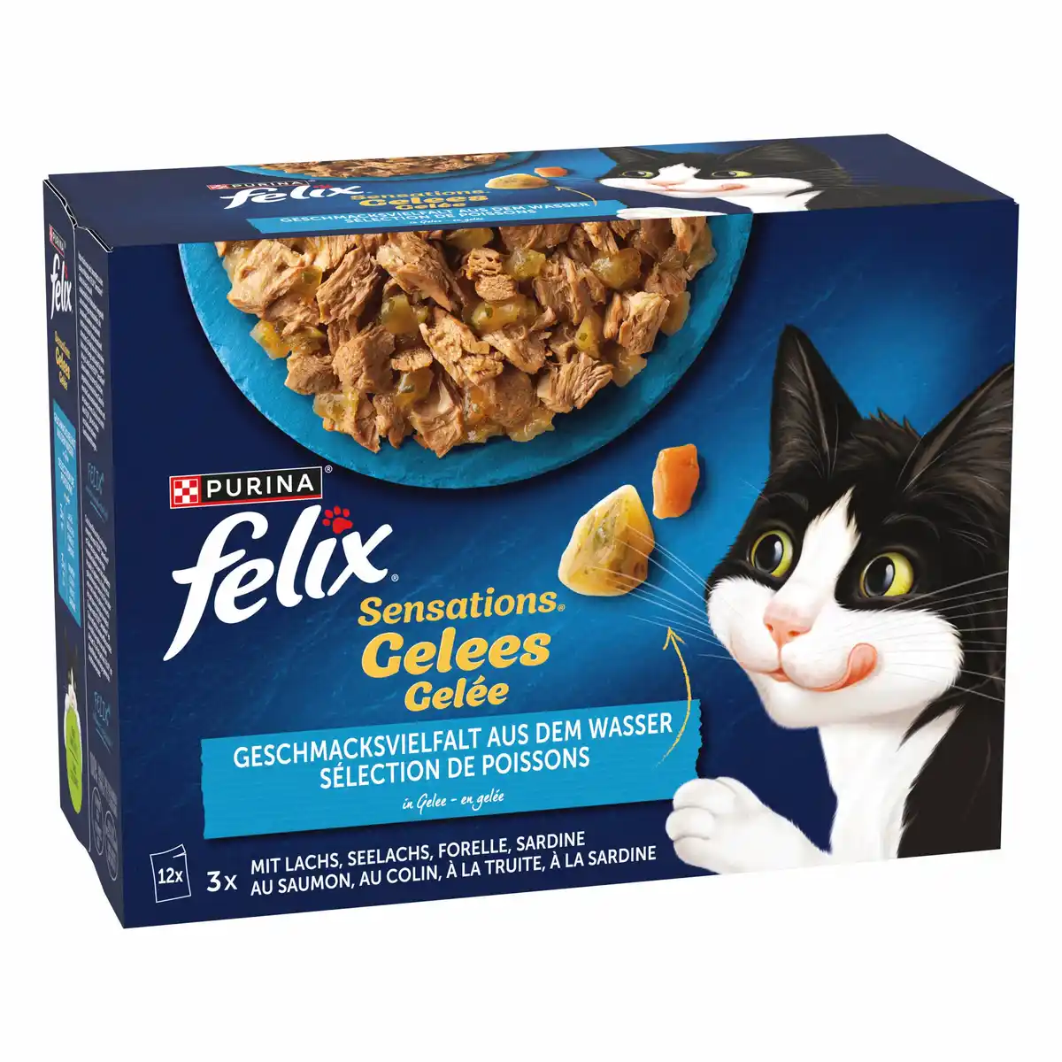 Bild 1 von Felix Sensations Geschmacksvielfalt vom Wasser Katzenfutter 12 x 85g