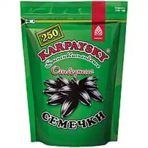 Geröstete Sonnenblumenkerne schwarz mit Schale "Karpaysky ot...