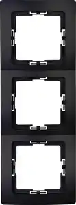 Kopp Abdeckrahmen 3-fach Paris schwarz matt, 373532188