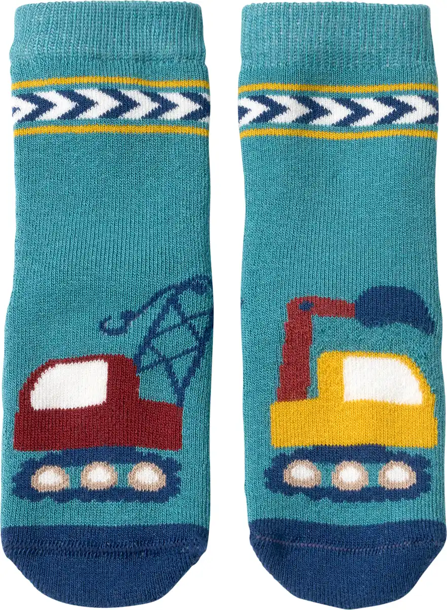 Bild 1 von ALANA Stoppersocken mit Bagger-Motiv, grün, Gr. 19/20, 1 St