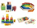 Bild 3 von LUPILU® Regenbogen-Stapelwürfel / Regenbogen-Legespiel / Regenbogen-Stecktürme / Mosaik-Spiel