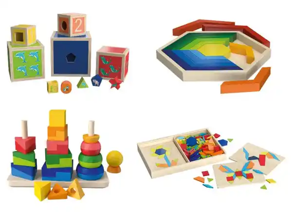 Bild 3 von LUPILU® Regenbogen-Stapelwürfel / Regenbogen-Legespiel / Regenbogen-Stecktürme / Mosaik-Spiel